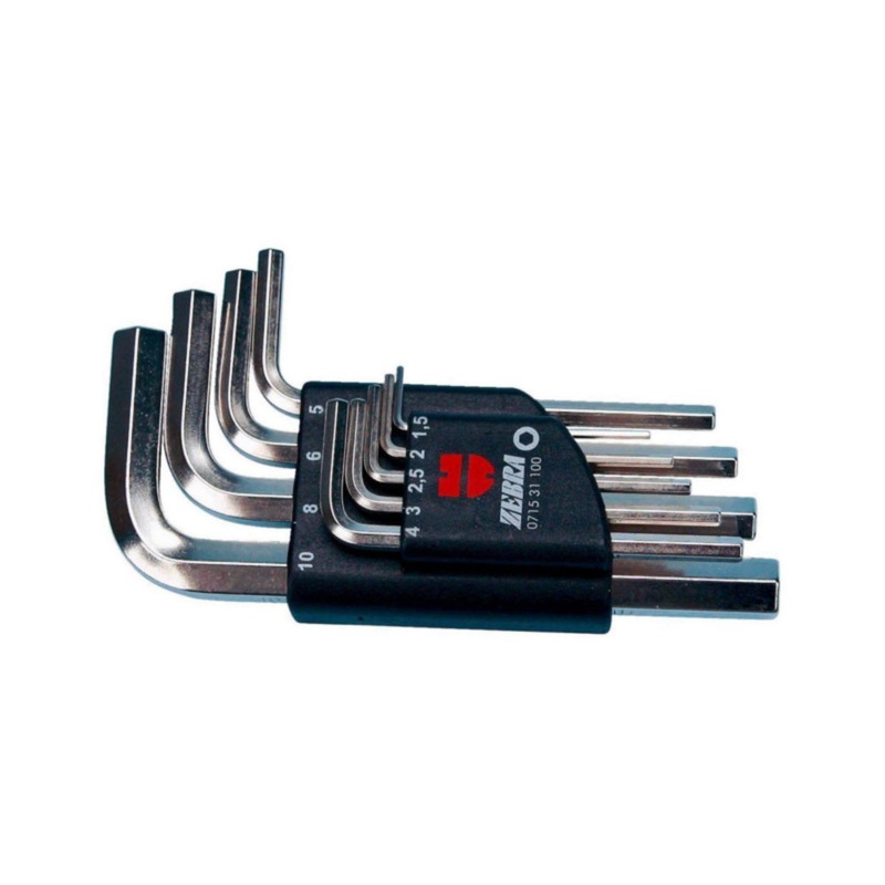 Zebra Plastic Holder & Allen Key Assortment 10 Piece