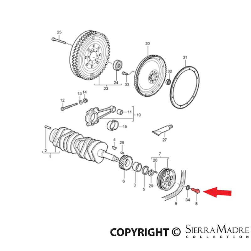 Hexagon Head Bolt – 14mm x 48mm – 911 GT3 03-05